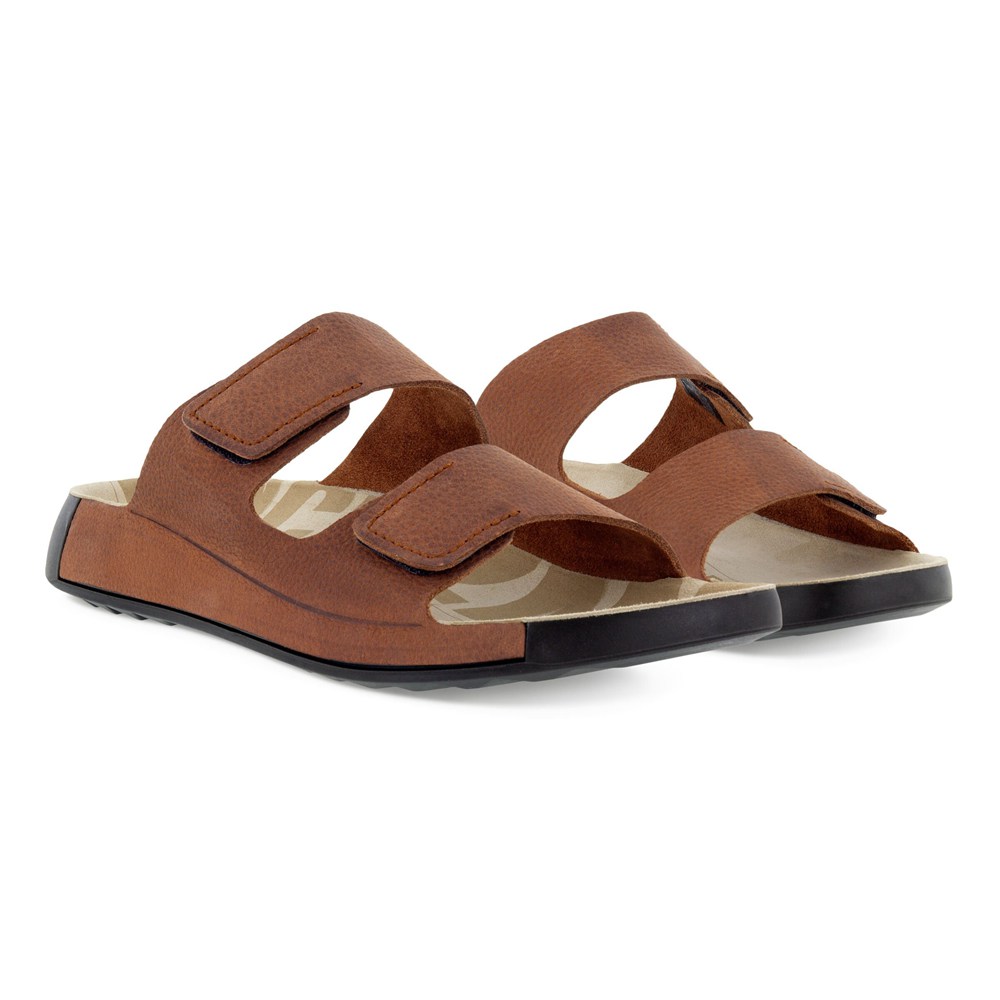 ECCO Mens Sandals Brown - 2Nd Cozmo Flat - AIV-596704